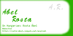 abel rosta business card