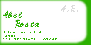 abel rosta business card